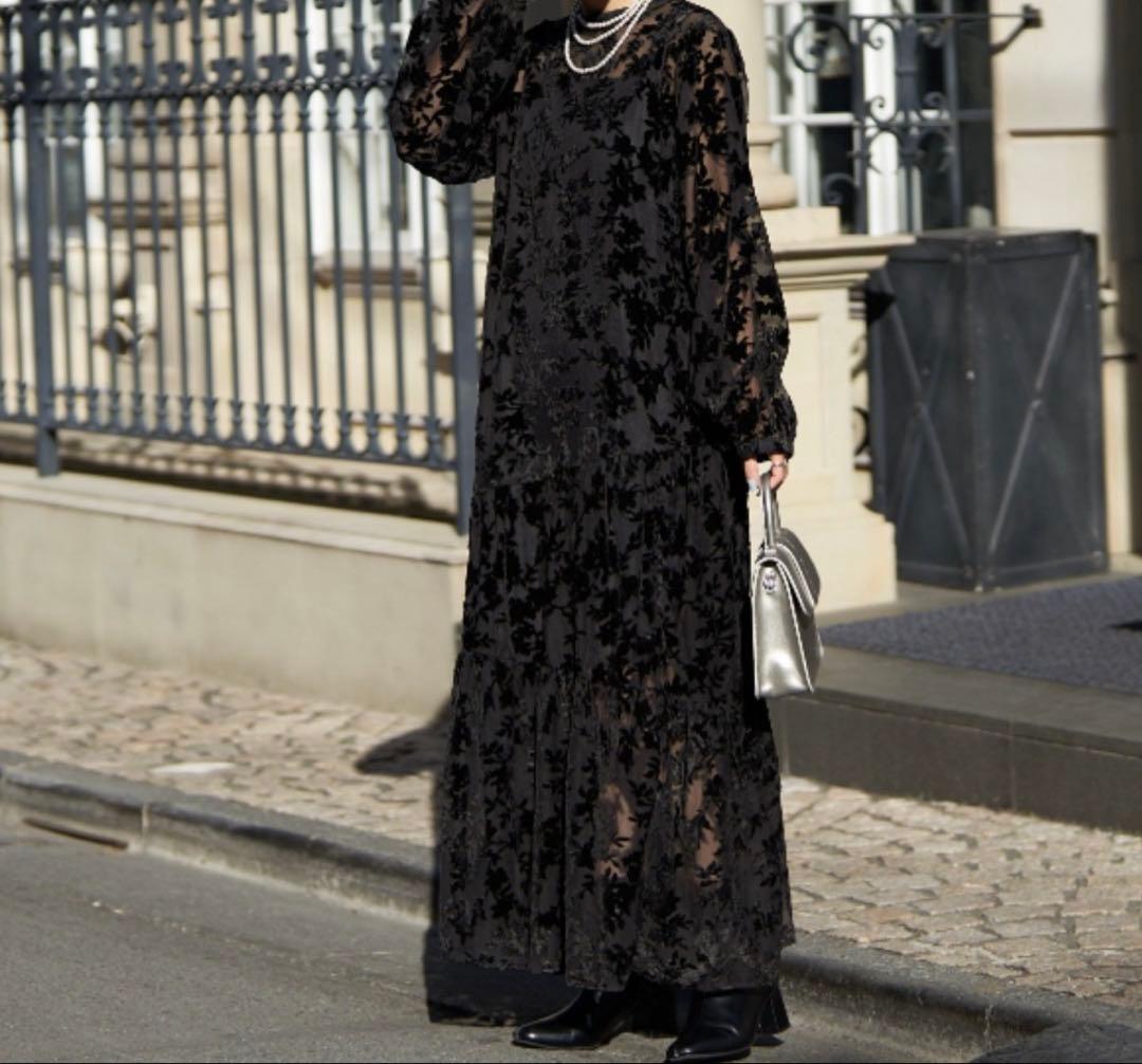 11/9限定⭐︎CIAOPANIC ⭐︎新品⭐︎ベロアフラワーティアードワンピース