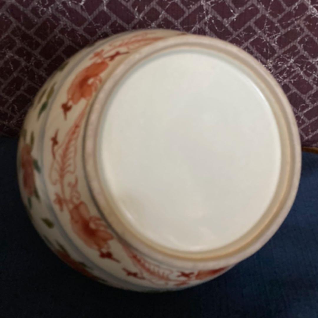 五彩花鳳凰文瓶　　天啓赤絵壷