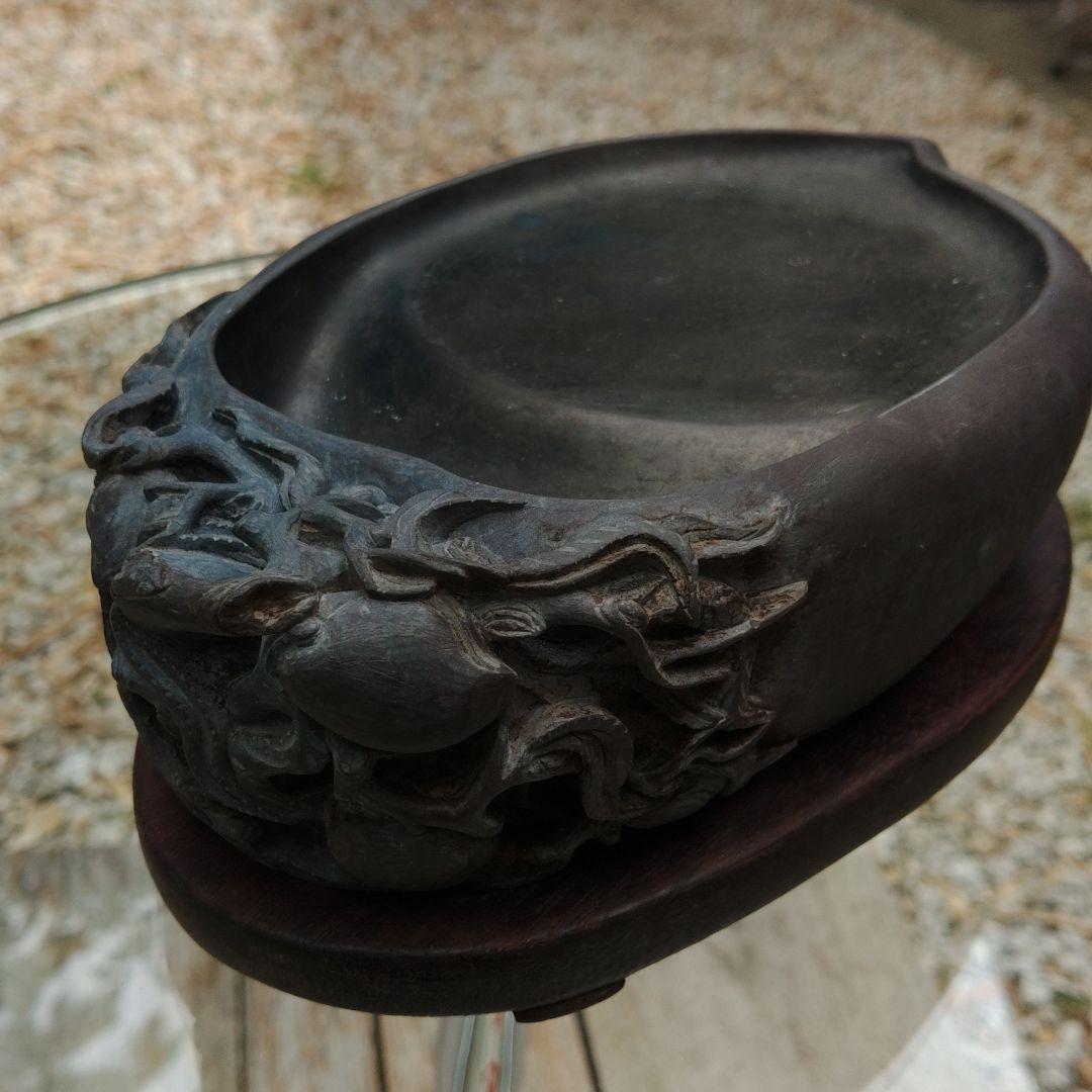 中国 書道具 桃硯