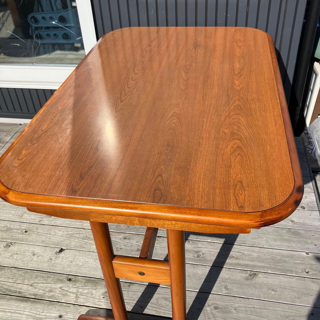 昭和レトロ 松田家具 デコラトップ 木製ダイニングテーブル ビンテージ 古家具