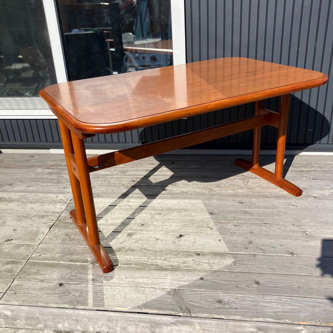 昭和レトロ 松田家具 デコラトップ 木製ダイニングテーブル ビンテージ 古家具