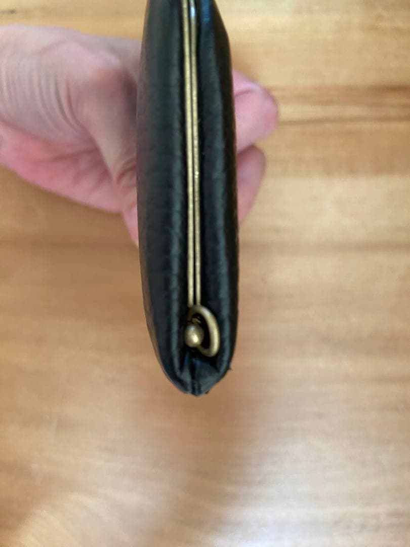 最終お値下げGNUOYP ニュピ 天溝コンパクトウォレット BLACK 野生鹿革