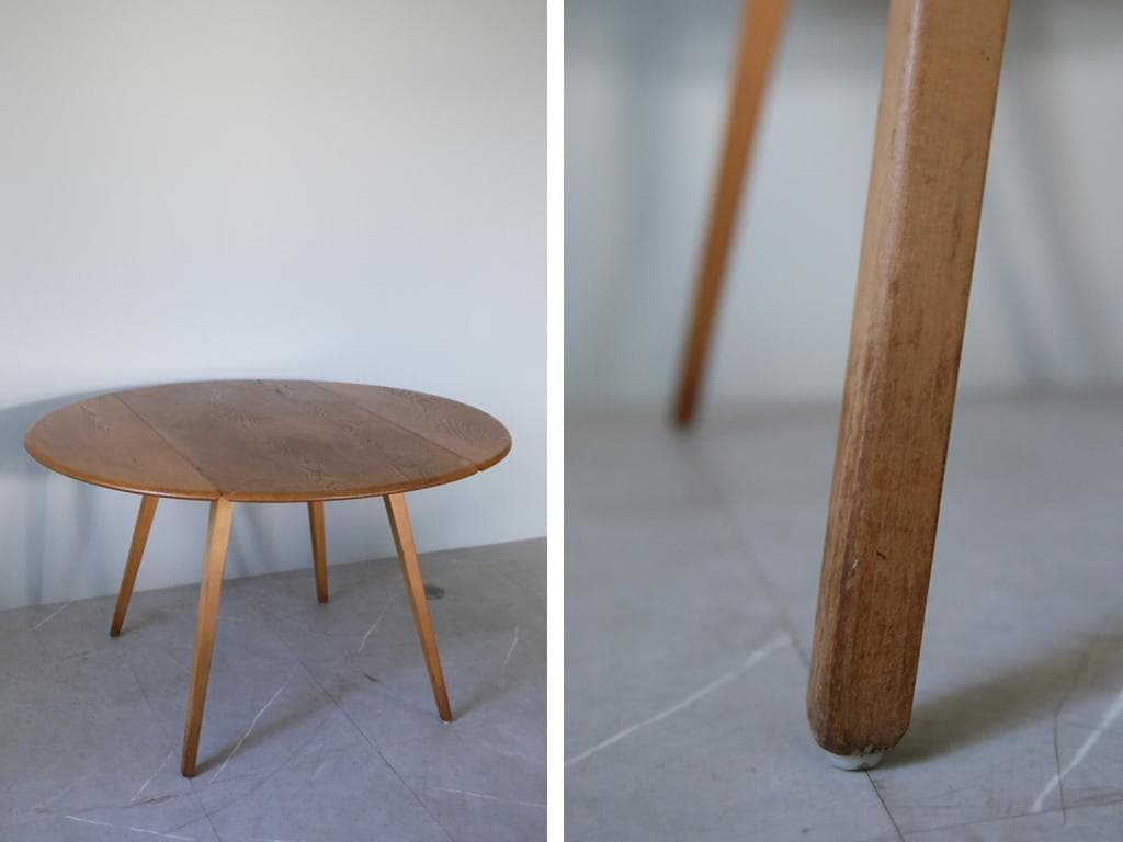 英国アンティークアーコールドロップリーフテーブル/ダイニング机(84-312)