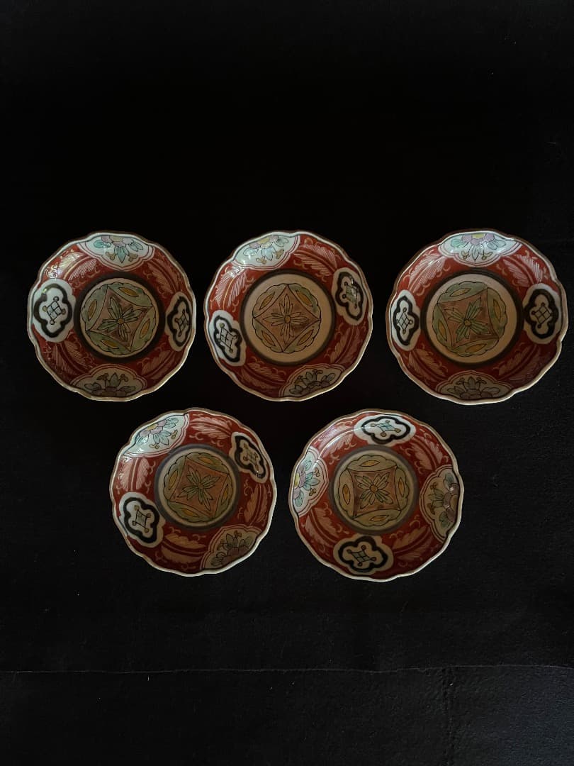 古伊万里 赤絵 豆皿 5枚揃えの通販はau PAY マーケット - 輸入雑貨の