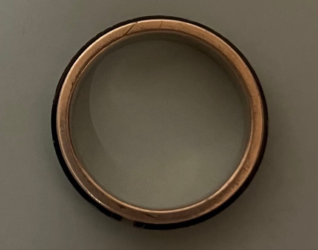 T TWO リング　希少サイズ　19号　シルバー×チタン　コンビ　指輪