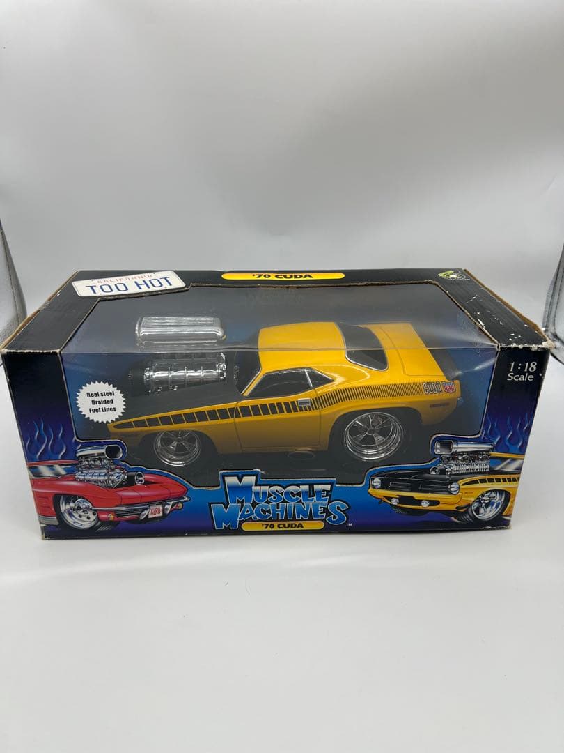 No60ミニカー1/18箱ありMUSCLE MACHINES 70 CUDA