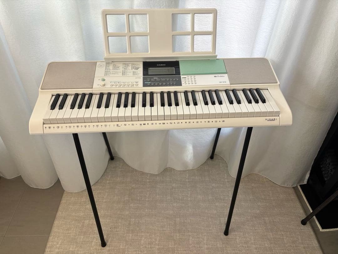（CASIOスタンド付き）CASIO LK-512 光ナビゲーションキーボード 話題の光るキーボード「CASIO LK-512/LK-312」店頭にてお試し頂けます