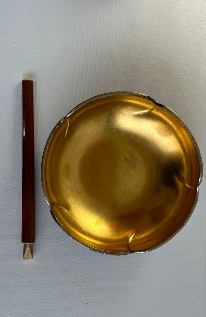 更にx8値下げ！金谷五郎三郎　内金張り錺鋳菓子器（箸付）＜1100010a72＞