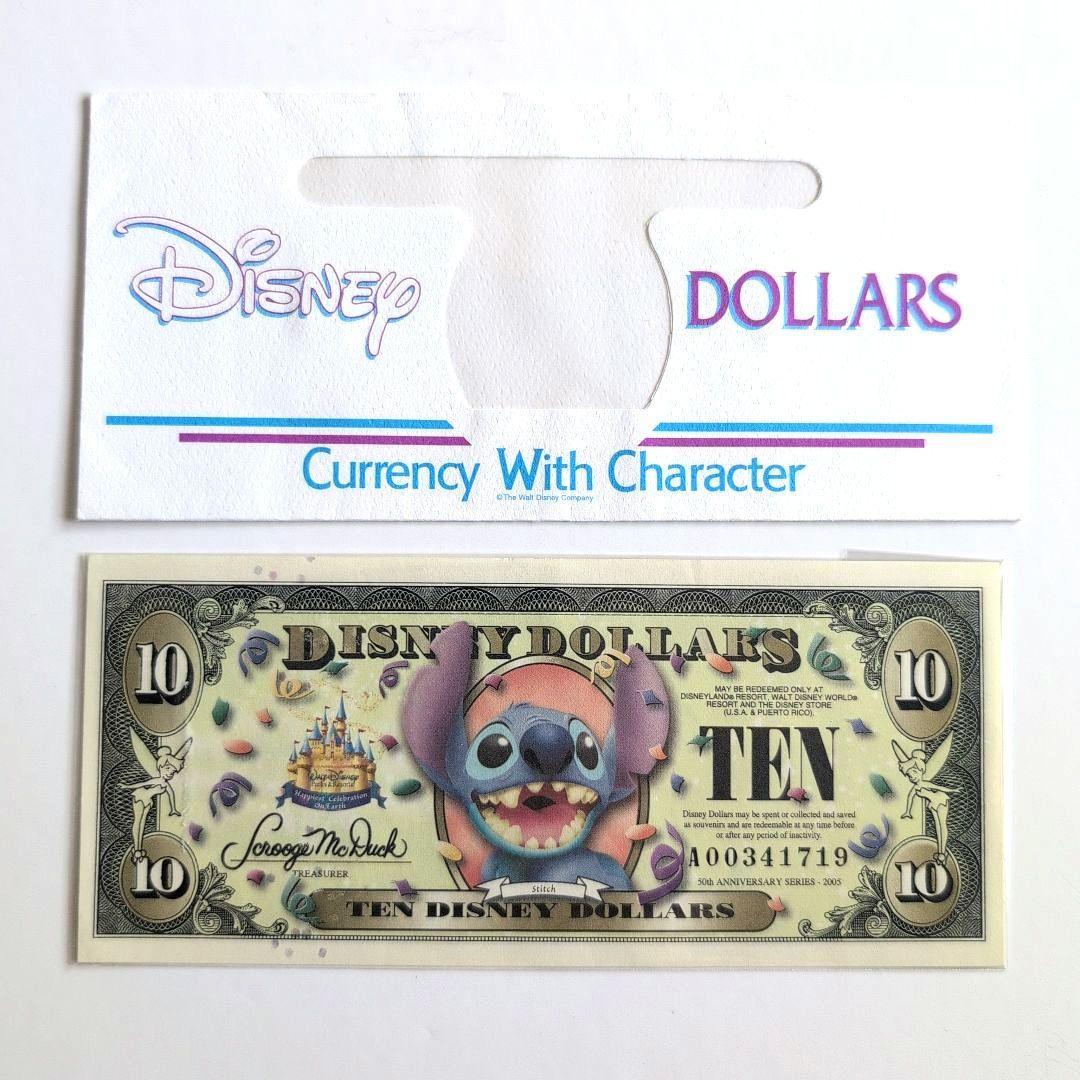 ディズニーダラー 　2005年　スティッチ 　10ダラー　バーコード付き ディズニーダラー 2005年 スティッチ 10ダラー バーコード付き