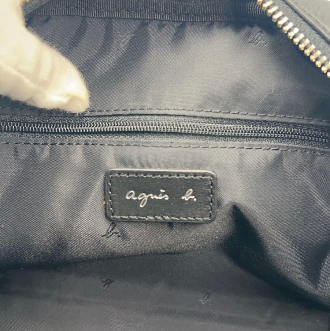 美品✨agnes b.アニエスベー　カメラバッグ　ショルダー レザー　ブラック