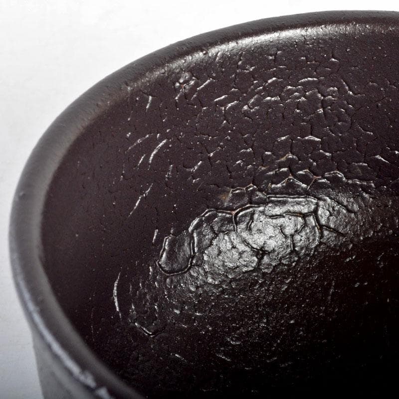 茶道具　河井寛次郎作　黒茶碗　共箱　D　R4726