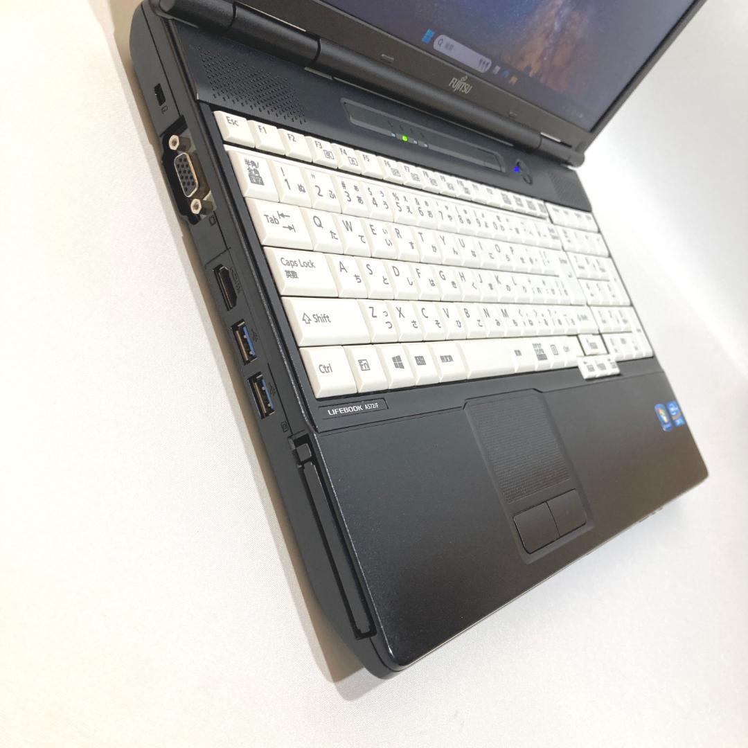 初心者✨快速・大画面・DVD・大容量✨黒✨すぐ使えるノートパソコン