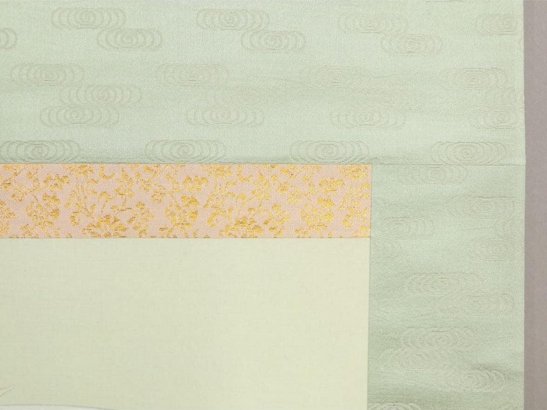 【真作】掛軸 八木正風『錦鯉 遊鯉』日本画 絹本 肉筆 共箱付 掛け軸 e574