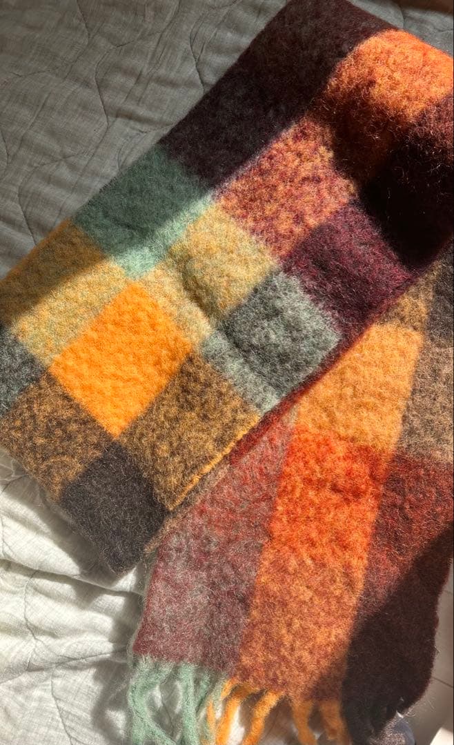 Acne Studios チェック柄マフラー 250x28cm