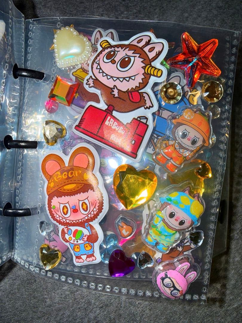 ラブブ・和柄ボンボンドロップシール帳完成品❤︎