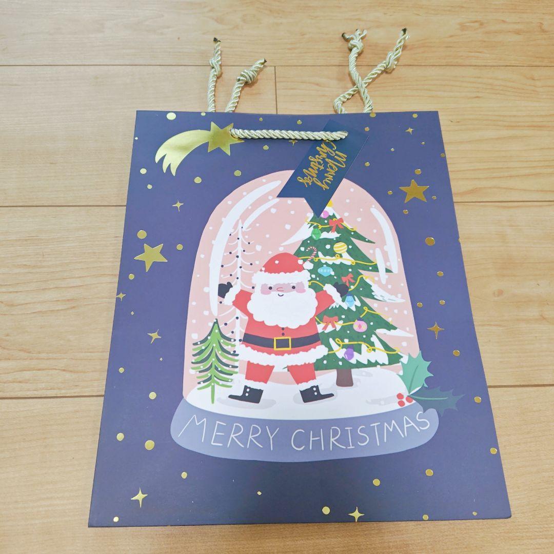 クリスマスギフトバッグ 持ち手付きクリスマスト トバッグ バルク