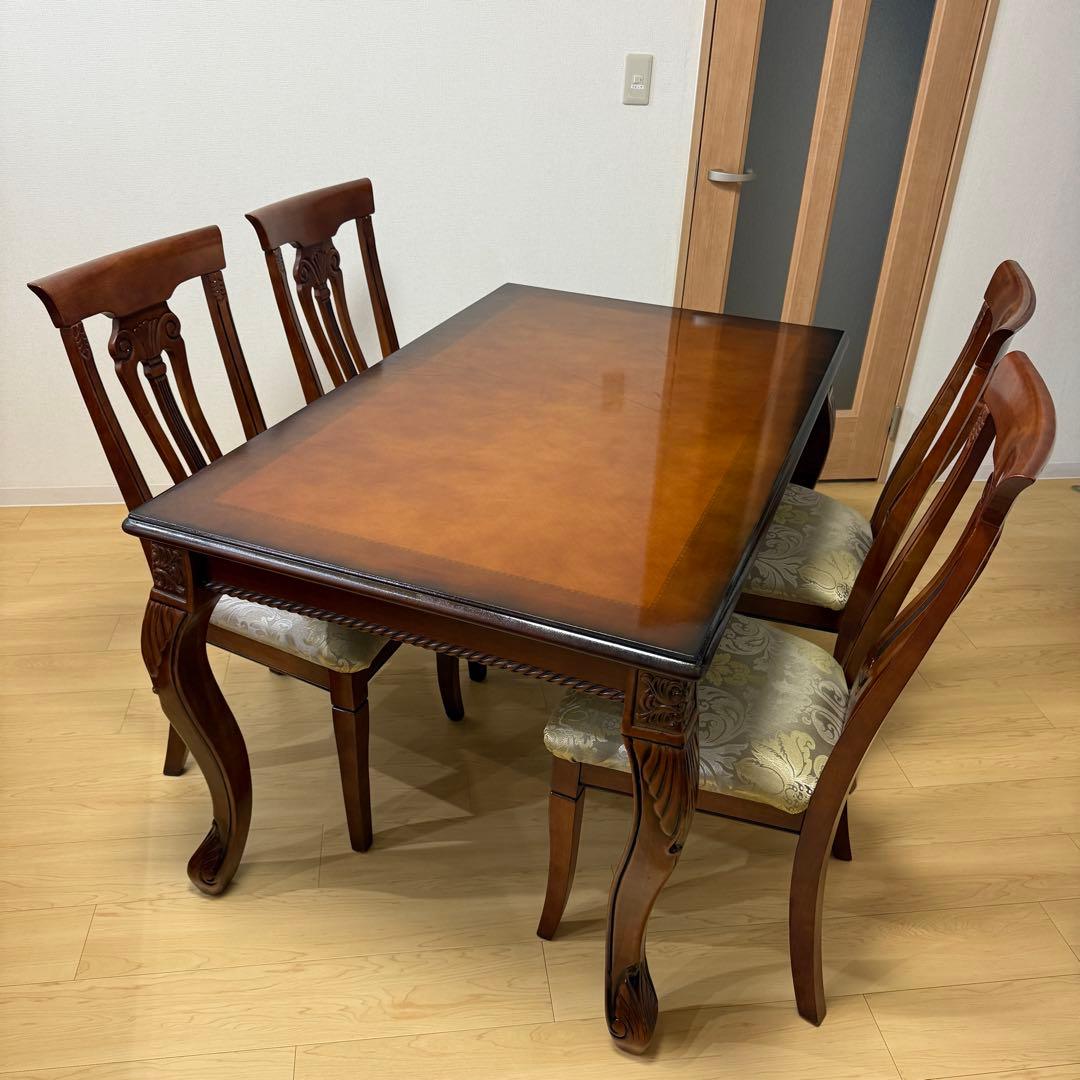 りりか様【定価60万円】インポートロッサ アンティークダイニングセット 椅子4脚