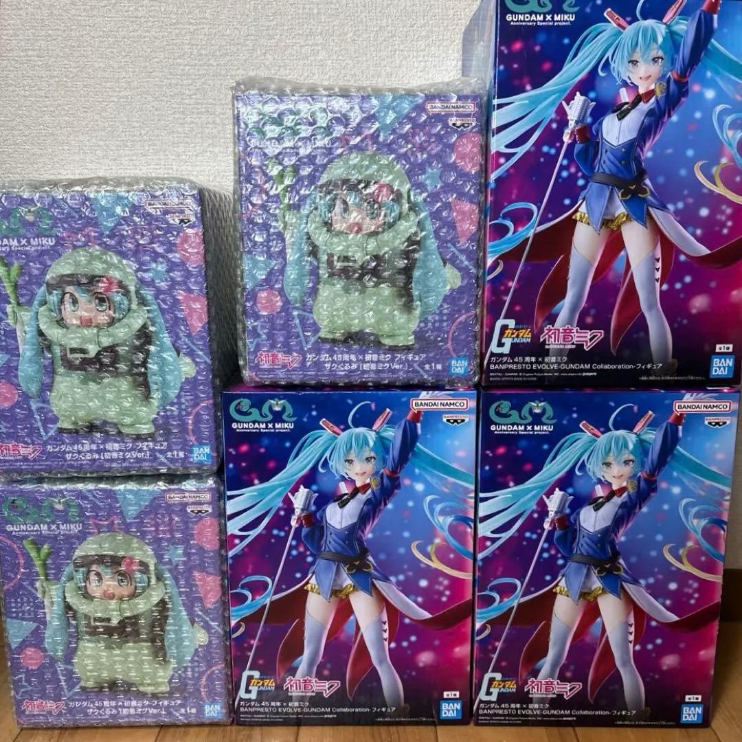 【6点セット】ガンダム45周年×初音ミク フィギュア　ザクぐるみ ガンダム45周年×初音ミク フィギュア ザクぐるみ [初音ミクVer