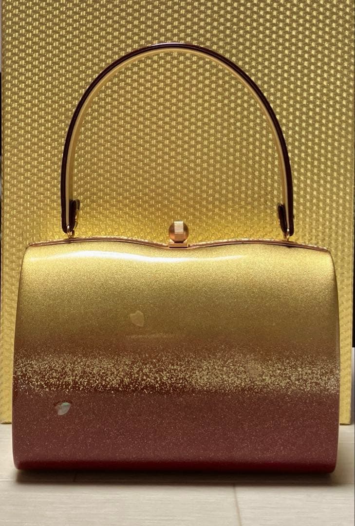 《未使用・箱付き》京都きもの友禅　夢想姿　草履バッグセット　金彩　螺鈿