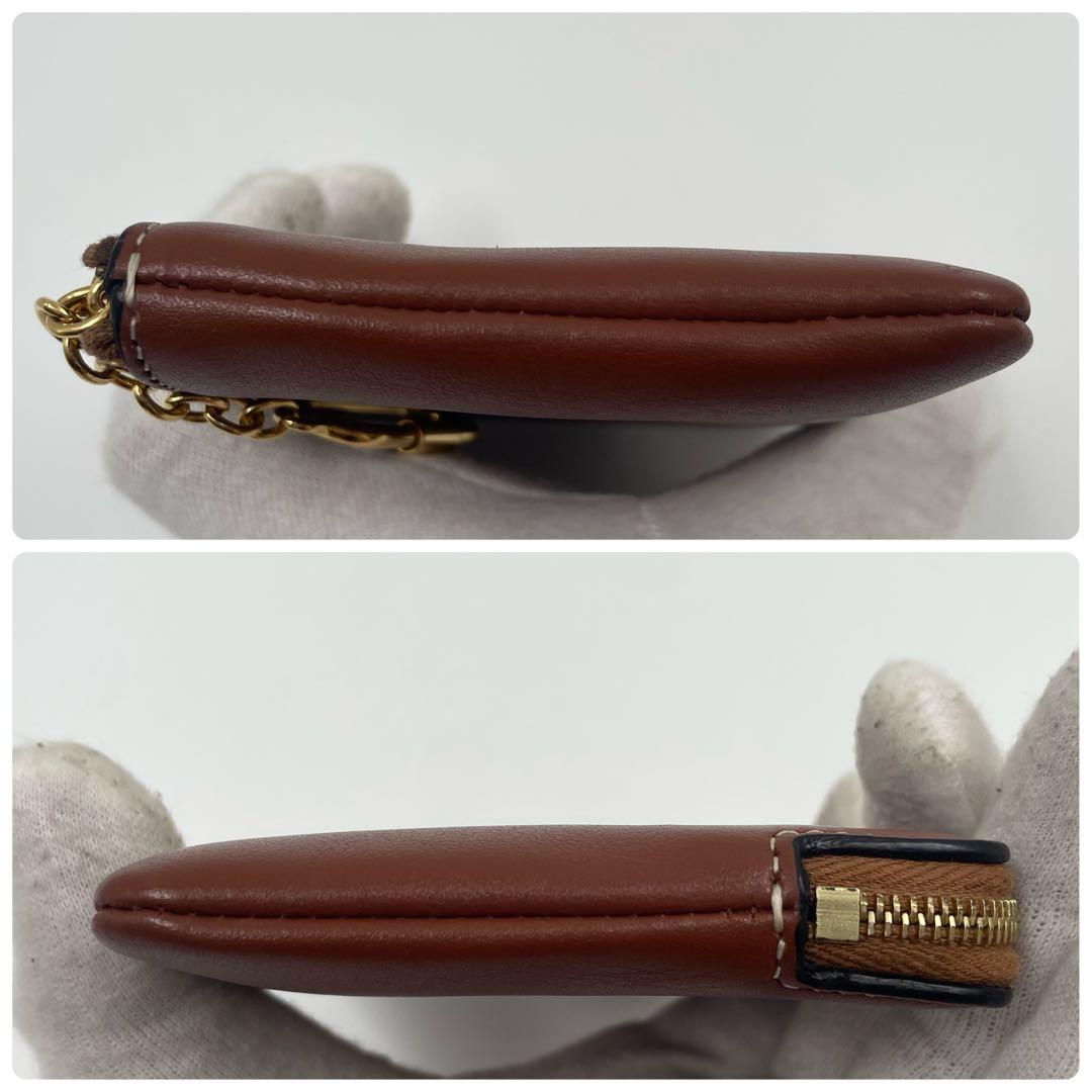 【✨美品】セリーヌ ケース キュイル トリオンフ キーリング付 ブラウン