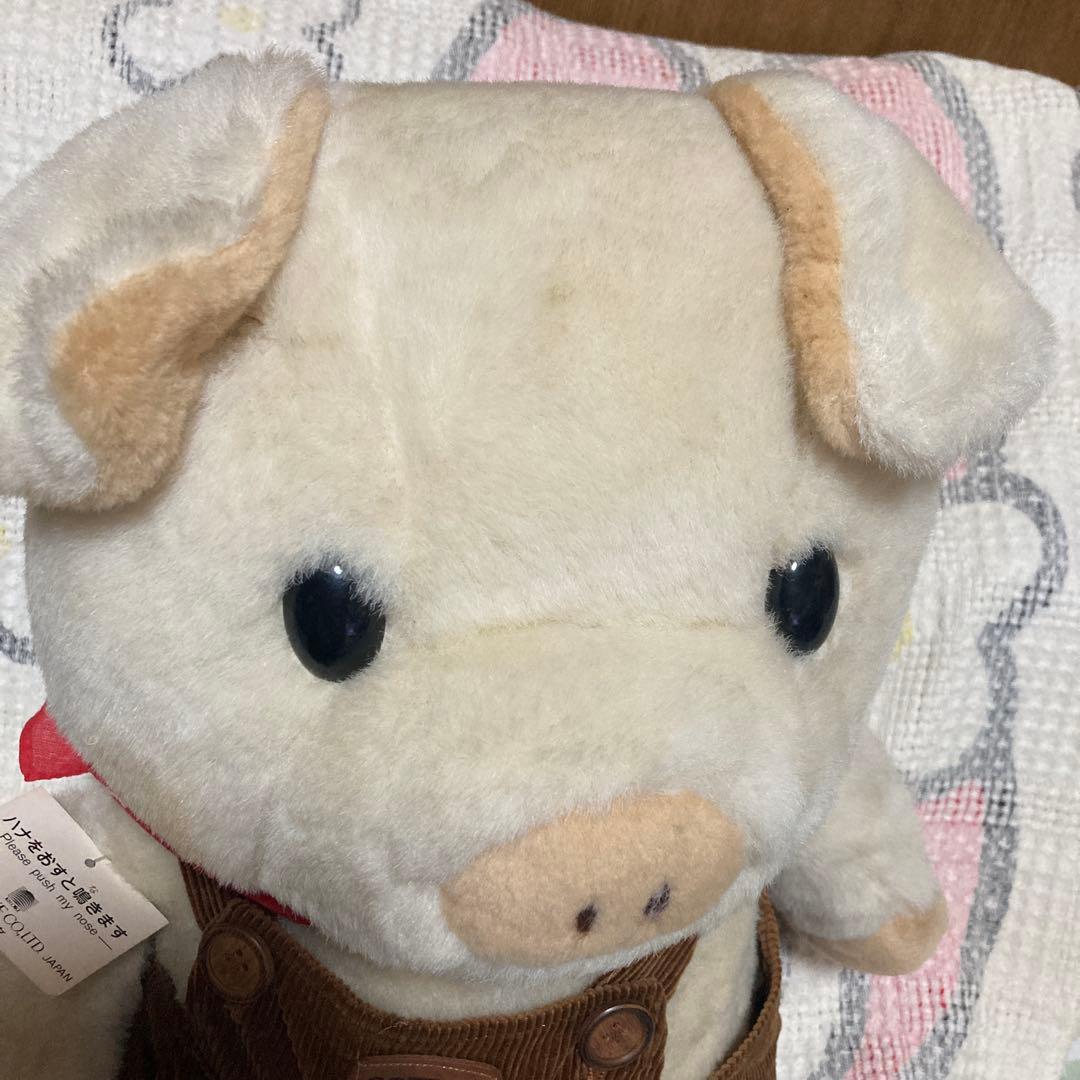 昭和レトロ　KH OIKE ぶた　大きなぬいぐるみ COTTON FIELD