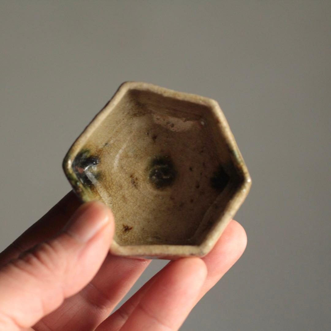 六角 平盃 酒器 盃 ぐい呑み 古美術 古道具 アンティーク