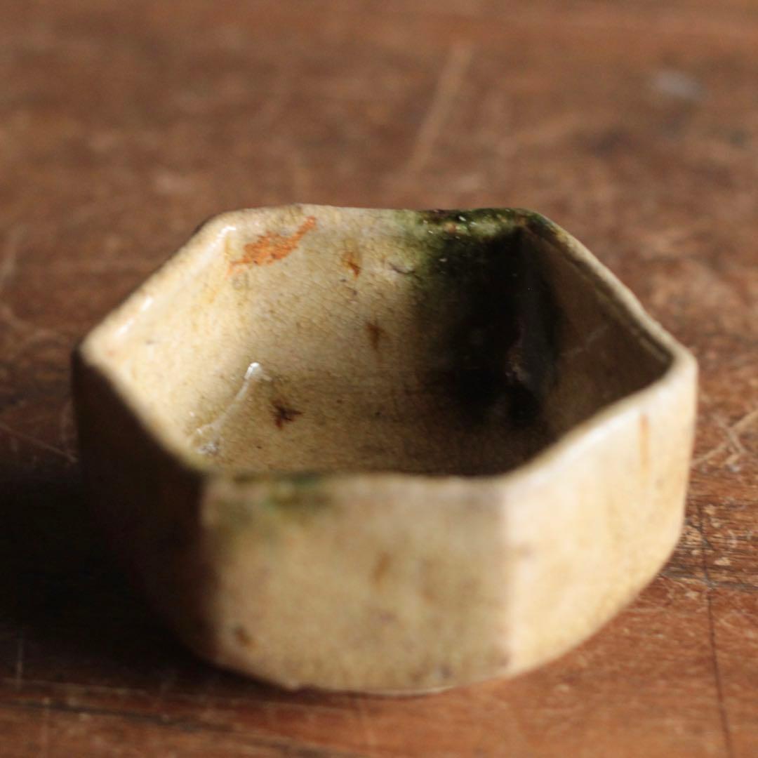 六角 平盃 酒器 盃 ぐい呑み 古美術 古道具 アンティーク