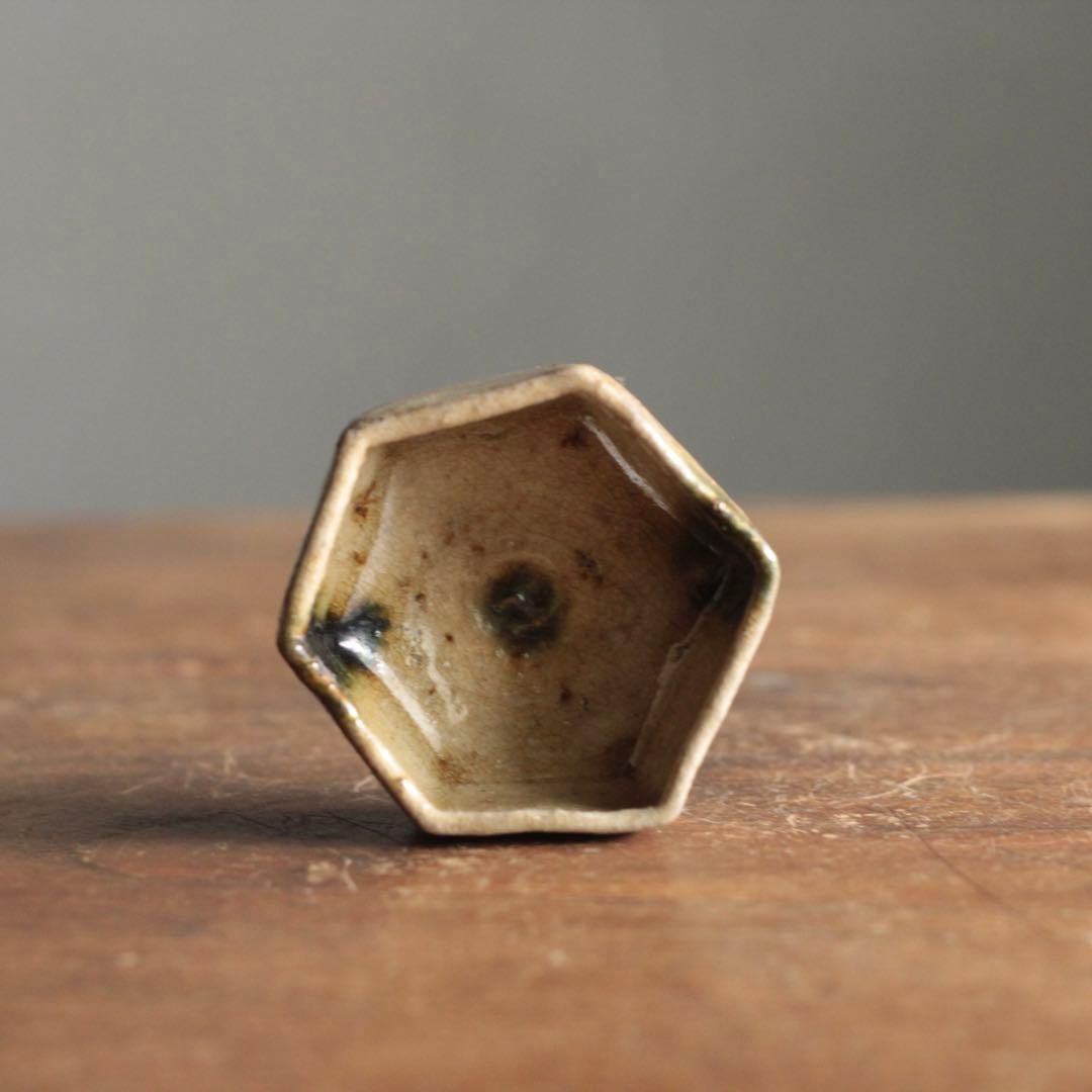 六角 平盃 酒器 盃 ぐい呑み 古美術 古道具 アンティーク