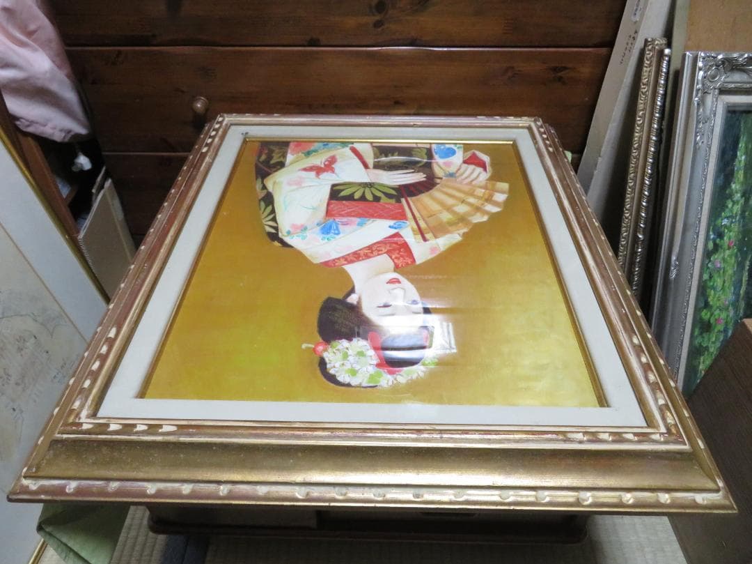 ◆　永井はる 「舞妓」 油彩　F１０号　東美会賞受賞　◆