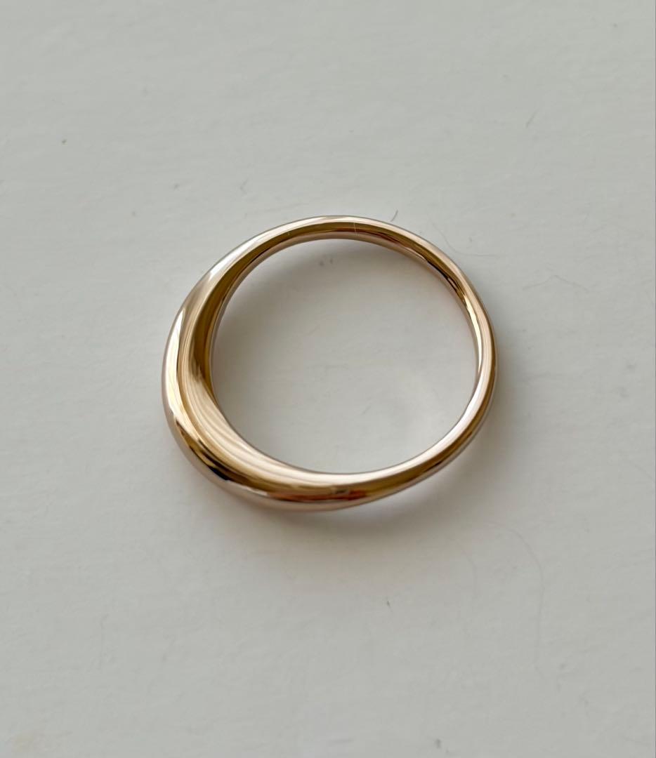 ete リング 9号 SV925 ピンクゴールド クレセントムーン 指輪 エテ