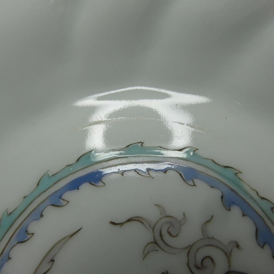 小皿 2枚 色絵ねじり小皿 鳳凰 九谷 蔵出し 名家 初荷 B