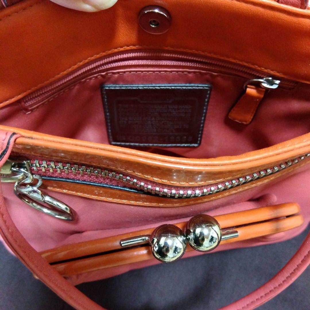 COACH　ピンク ハンドバッグ レザー　13858