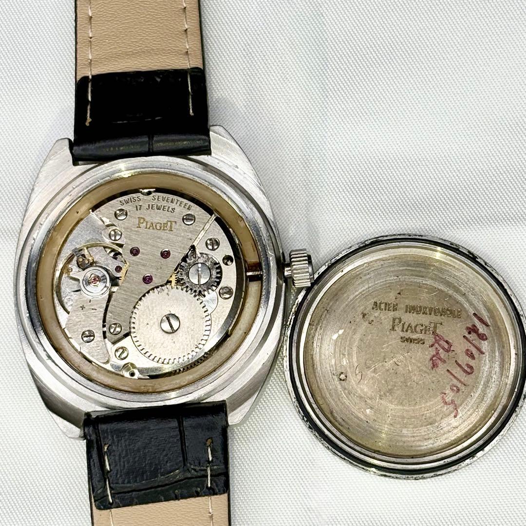 【再出品】 10721 青 【希少・極美品】Piaget 手巻き　ヴィンテージ