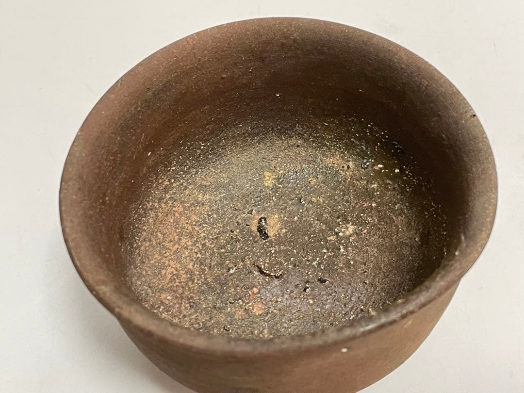 陶芸家　作家物　作者不明　焼締　やきもの　盃　ぐい呑　小碗　箱無し　沖縄　琉球