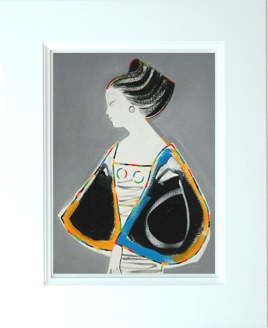 油絵 菅家令子 絵 絵画 インテリア (銀) F3-010411 人物 女性像