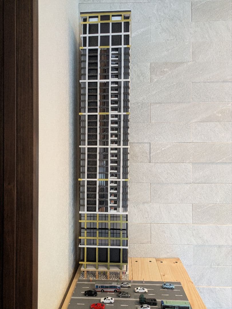 Nゲージ 自作ストラクチャー 超高層マンション タワマン ジオラマ