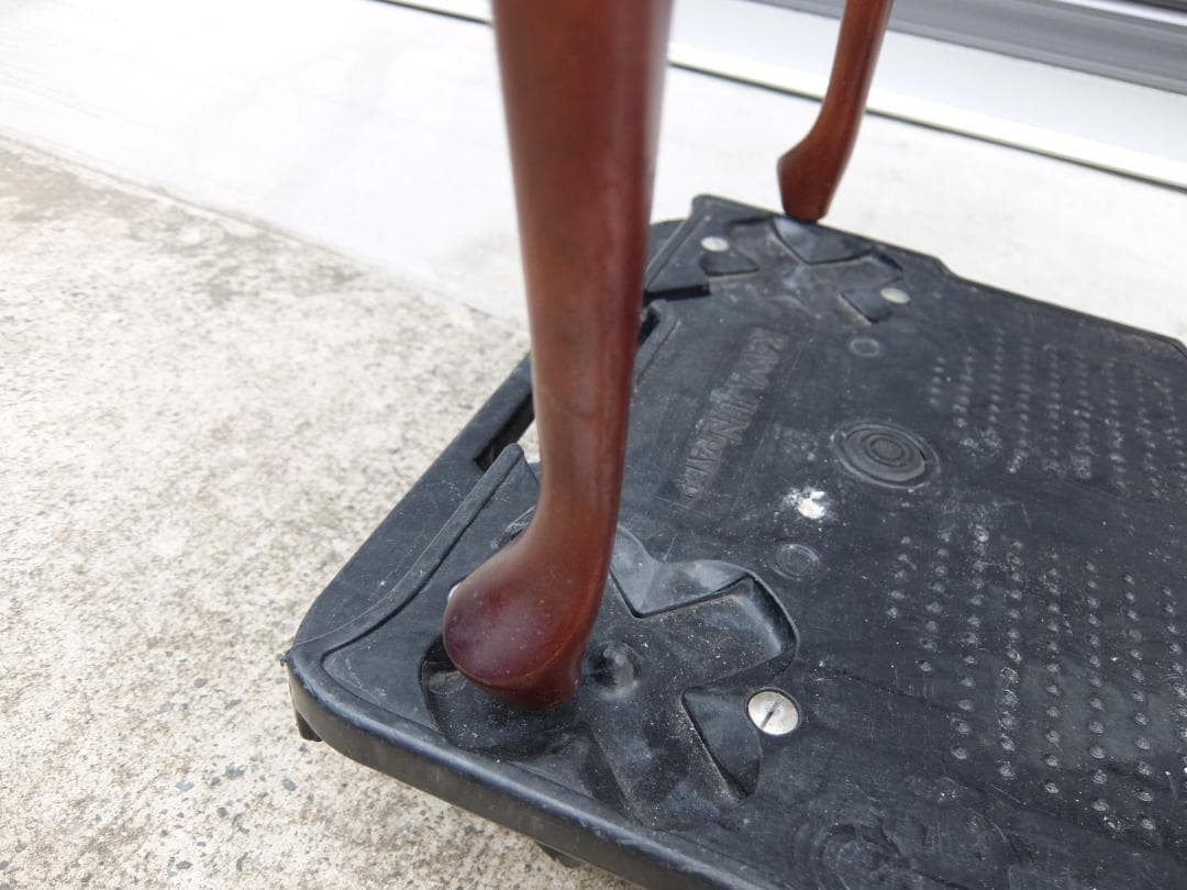 390 マルニ木工 サイドテーブル 天然木 アンティーク 猫脚