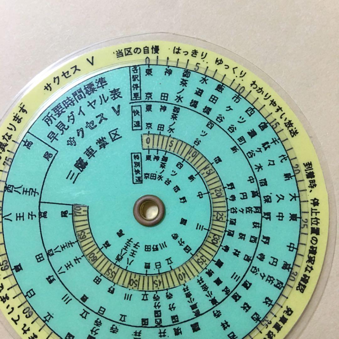 【三鷹車掌区】所要時間標準早見ダイヤル表 （オリジナル品）