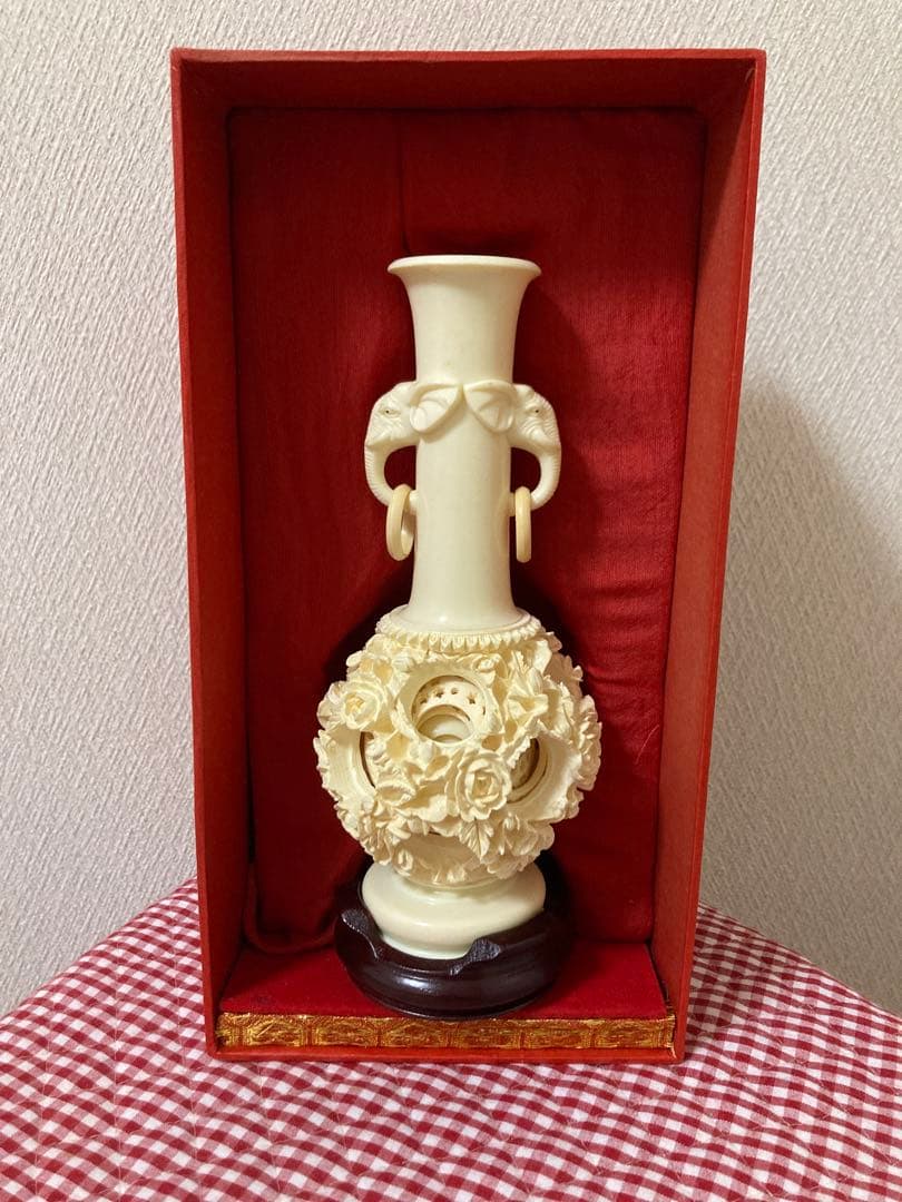 多層球　花瓶　象　牙 多層球 花瓶 象 牙