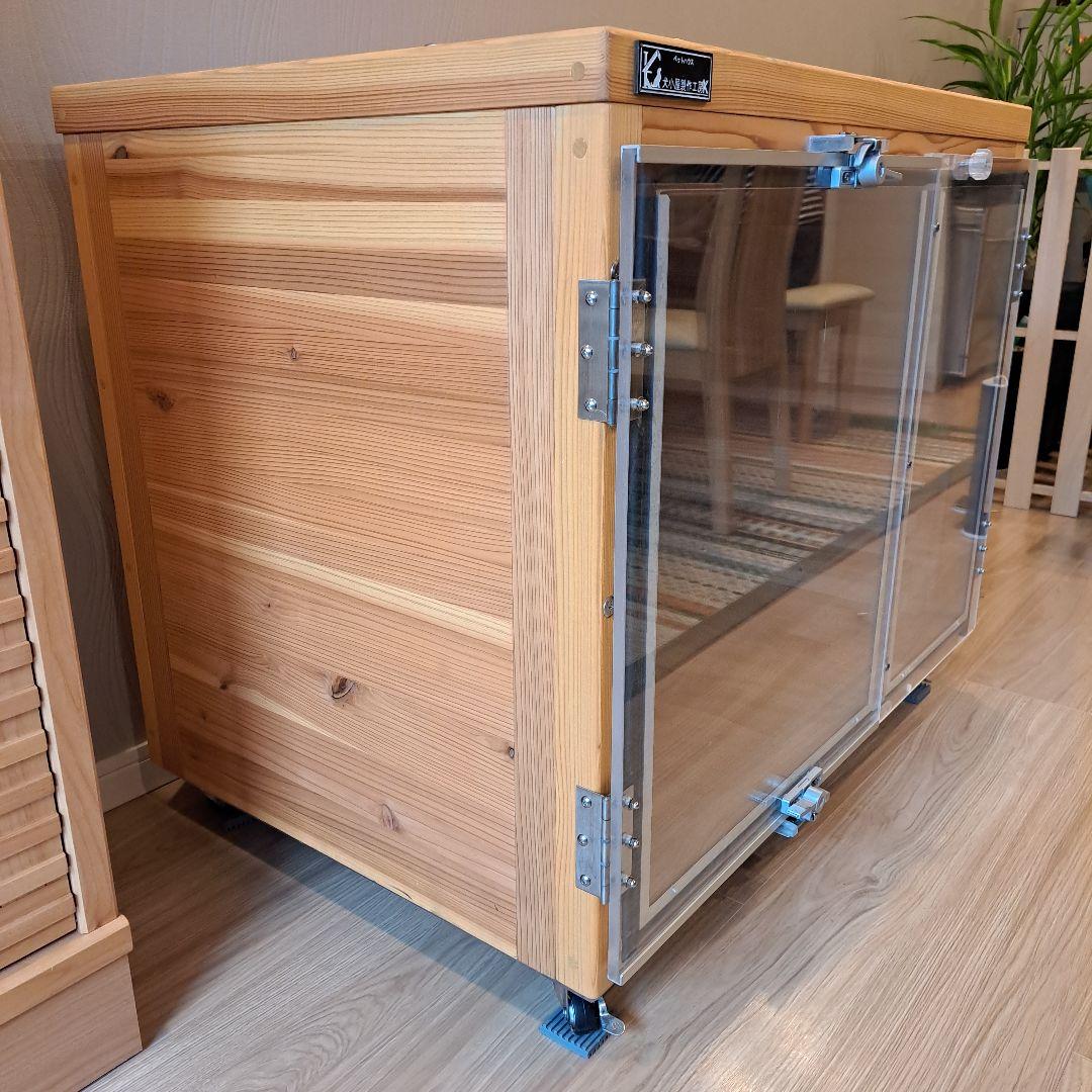 犬小屋製作工房K防音ケージ 犬小屋 エアコン 設置