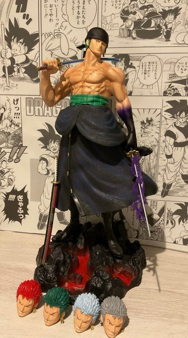 ワンピース ロロノア・ゾロ ガレージキット フィギュア　三刀流　超大型タイプ