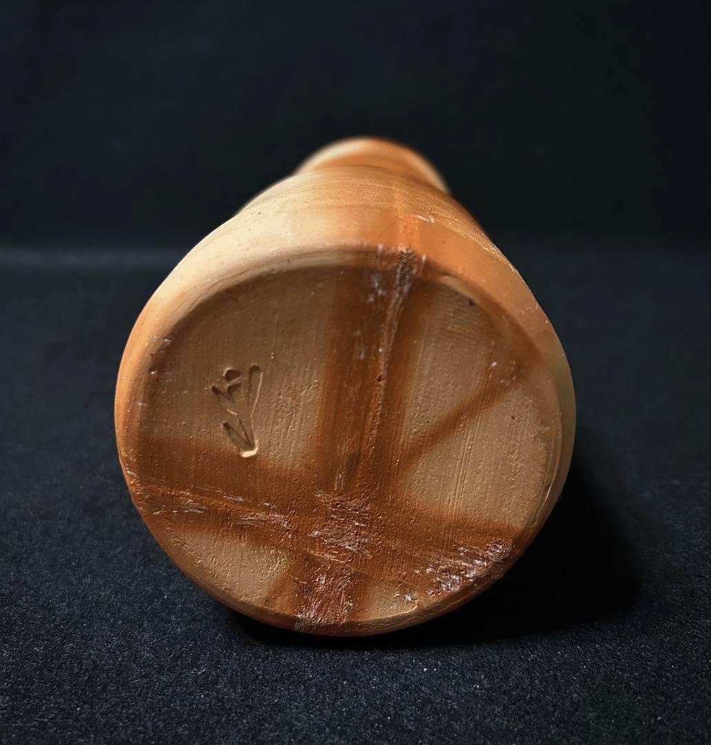 備前焼 藤原雄 緋襷 花瓶 人間国宝 陶芸 備前