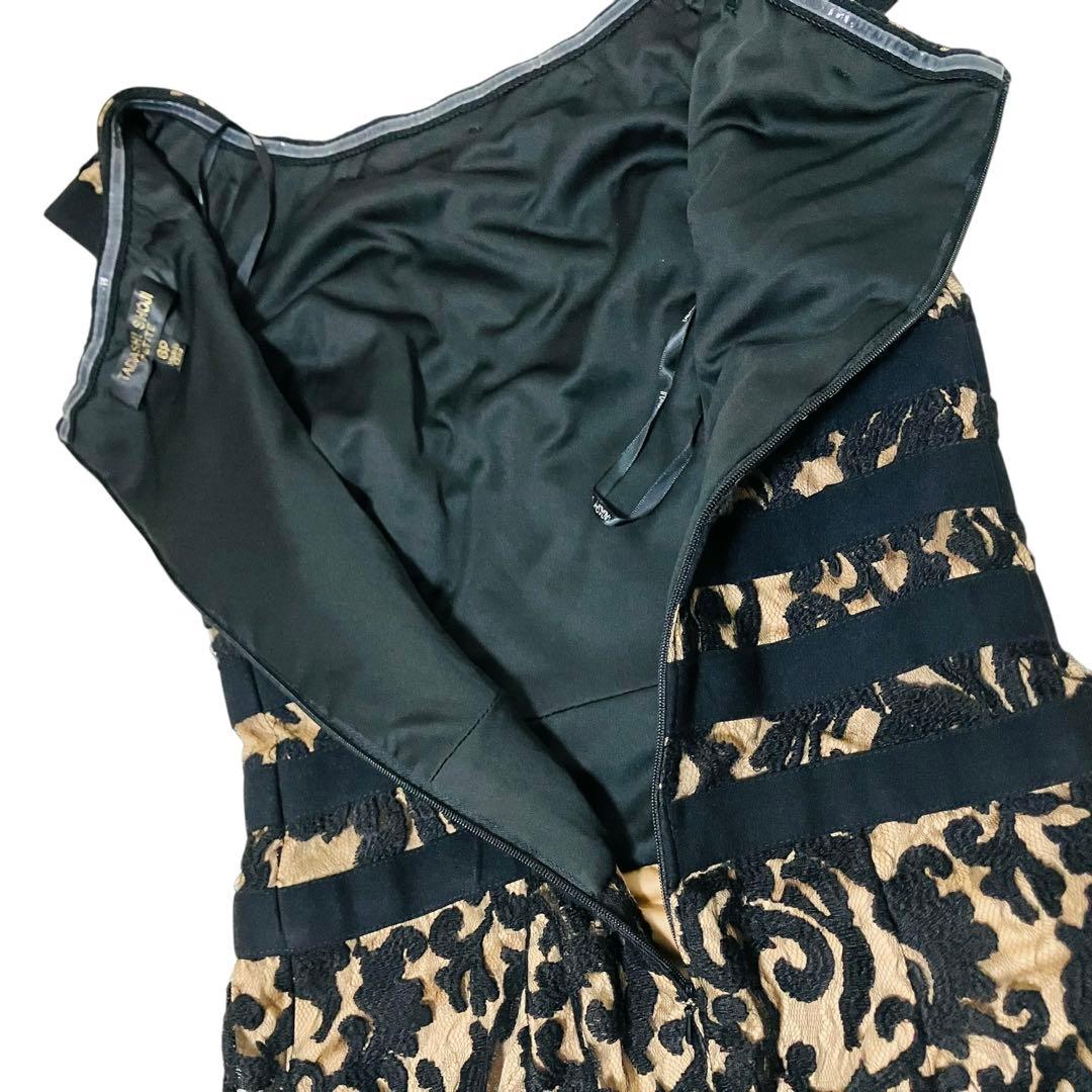 美品♡ タダシショージ レースワンピース ドレス 花柄 刺繍 ブラック　ベージュ