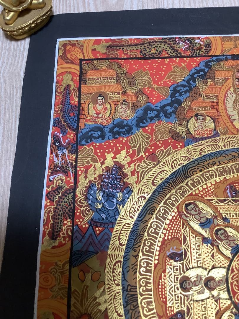 《 チベット密教　新品　1点物 》 手描き　曼荼羅　仏陀　釈迦　仏教　密教　36
