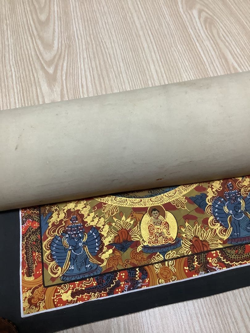 《 チベット密教　新品　1点物 》 手描き　曼荼羅　仏陀　釈迦　仏教　密教　36