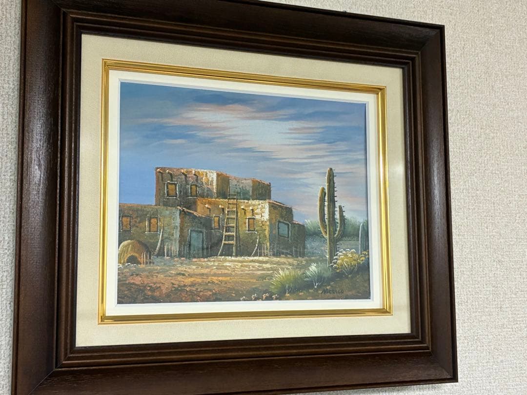 風景画 油彩画 メキシコで購入。