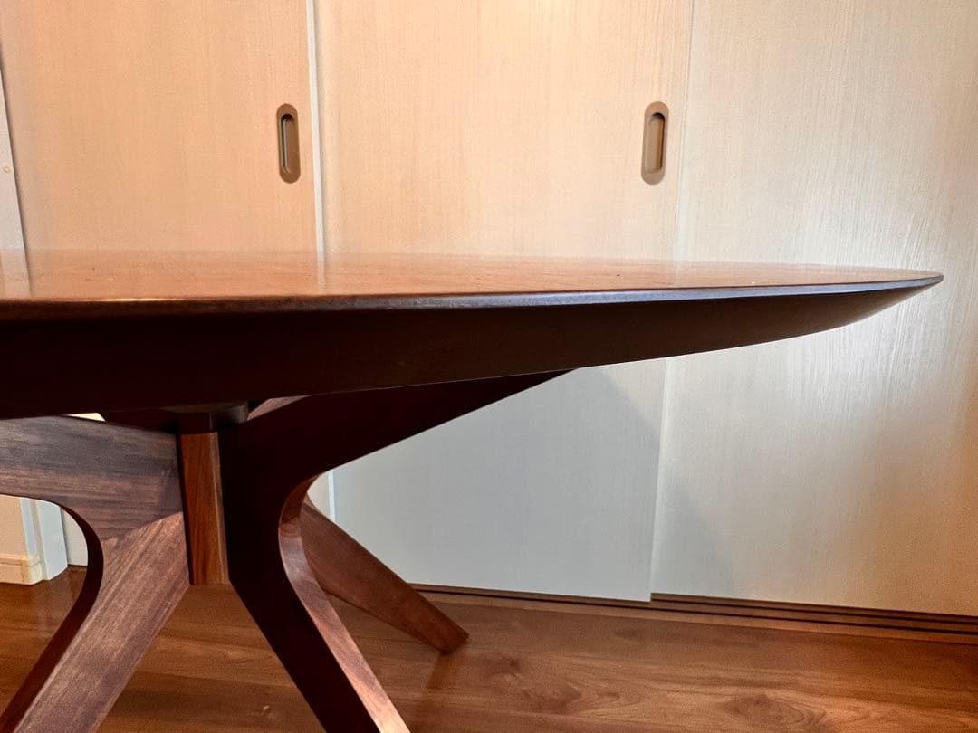 直径120cm(送料込み)ダイニングテーブル|ウォールナット