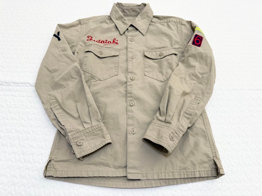 ゆず　FUTATABI ミニタリーシャツ　ベージュ　岩沢厚治 ゆずFUTATABI ミニタリーシャツベージュ岩沢厚治