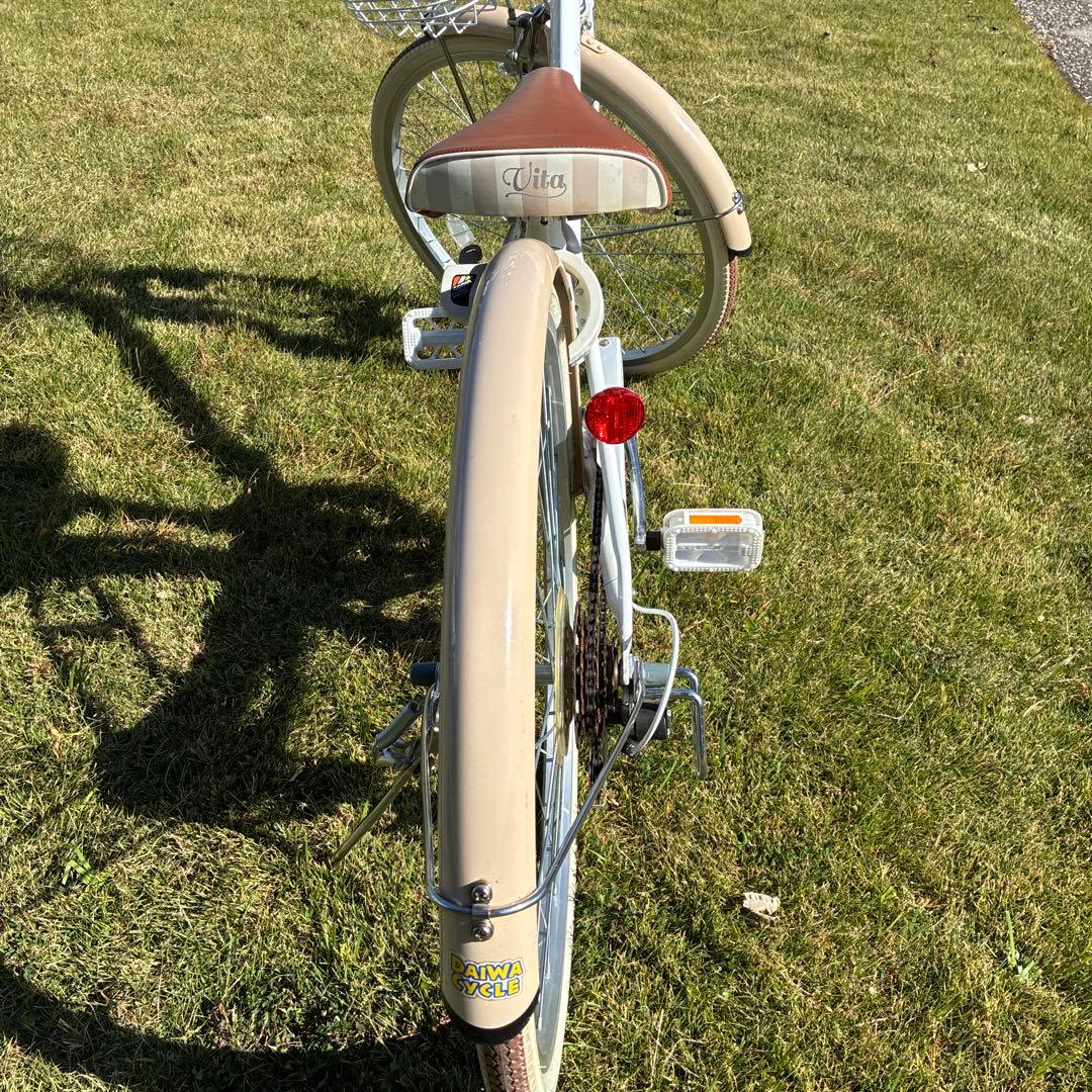 【専用】【手渡し限定】子供用自転車 ホワイト フロントバスケット付き 24インチ