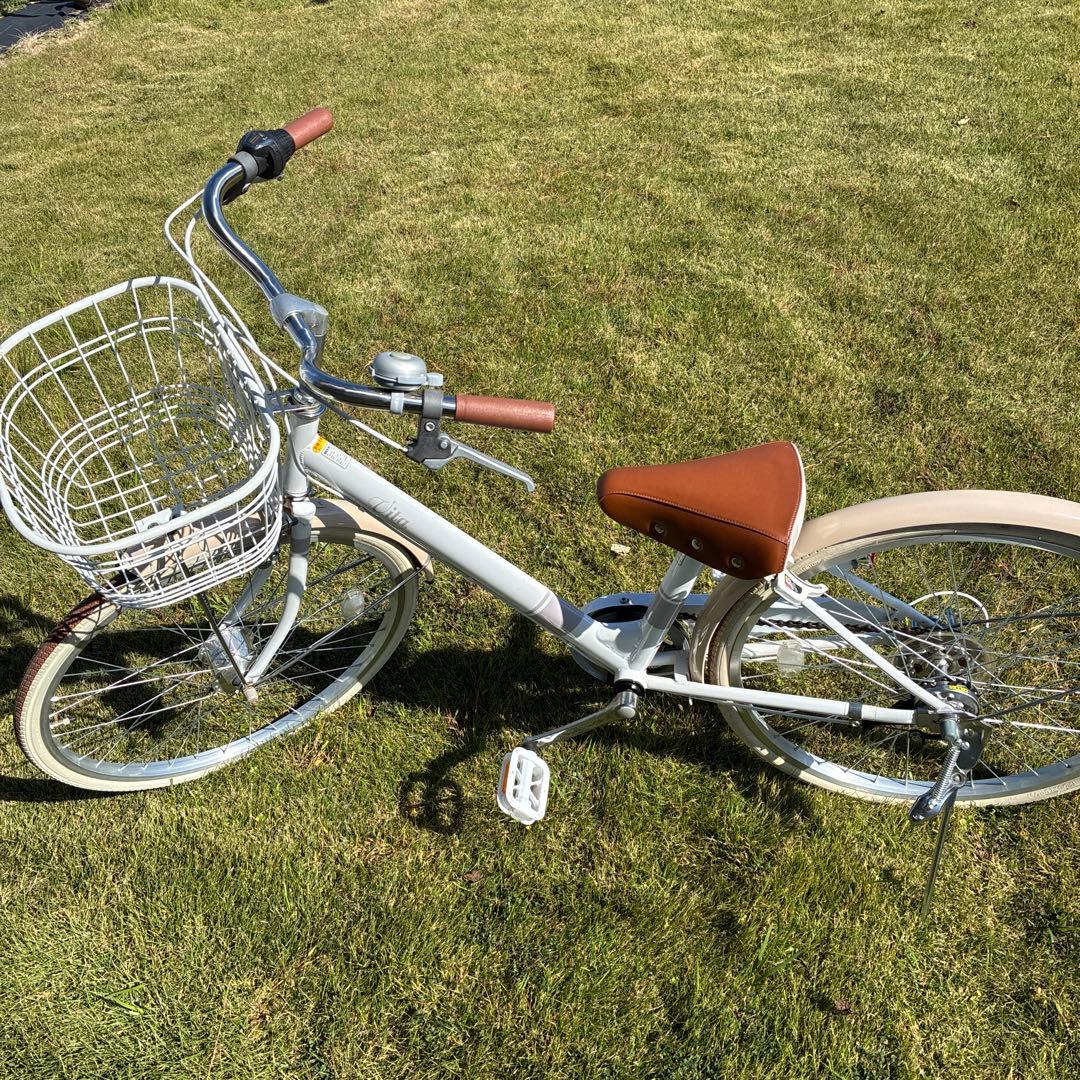 【専用】【手渡し限定】子供用自転車 ホワイト フロントバスケット付き 24インチ
